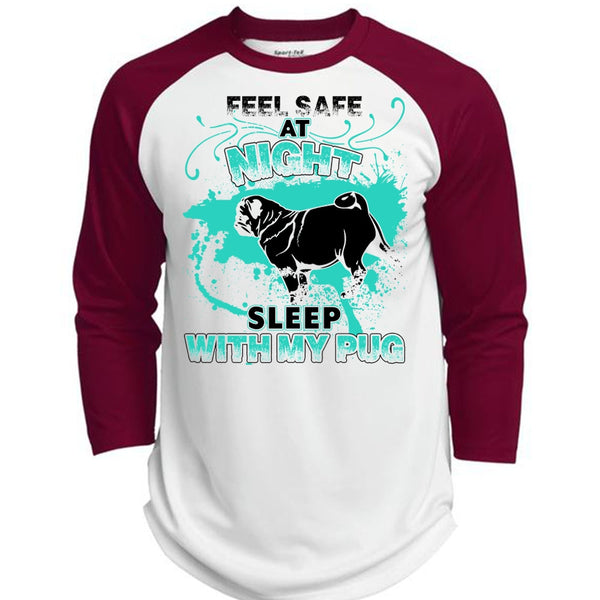 Sleep With My Pug T Shirt, I Love Pug T Shirt, Awesome T-Shirts  (Polyester Game Baseball Jersey)