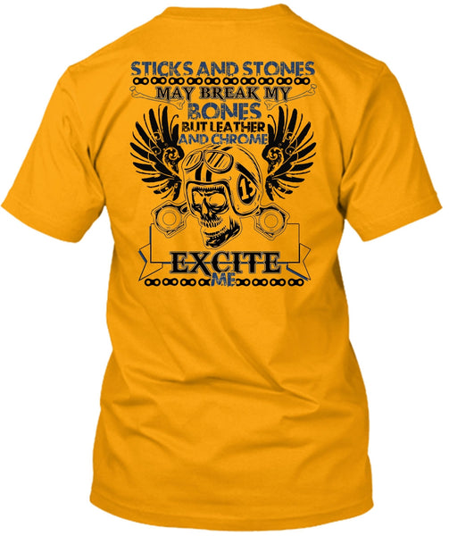 Sticks And Stones T Shirt, I Love Biker T Shirt