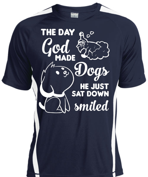 The Day God Made Dogs He Just Sat Down Smiled T Shirt, Pets T Shirt, I Love Dog T Shirt