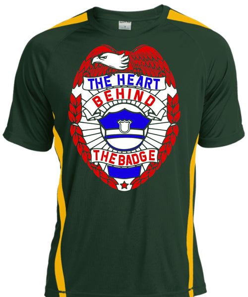 The Heart Behind The Badge T Shirt, Being A Police T Shirt, Cool Shirt