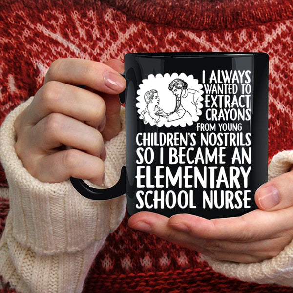 I Became An Elementary School Nurse Coffee Mug, Awesome Nurses Coffee Cup