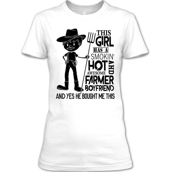 Awesome Farmer Boyfriend T Shirt, Gift Farmer T Shirt