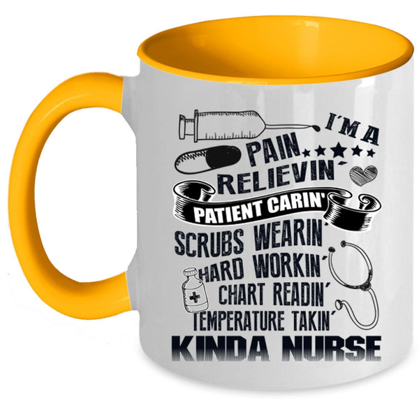 I Raise A Nurse Coffee Mug, I'm A Kinda Nurse Accent Mug