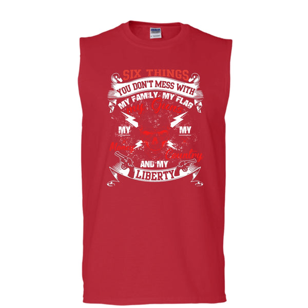 Six Things You Don't Mess With T Shirt, My Guns My Money T Shirt, Cool T Shirt (Men's Cotton Sleeveless)