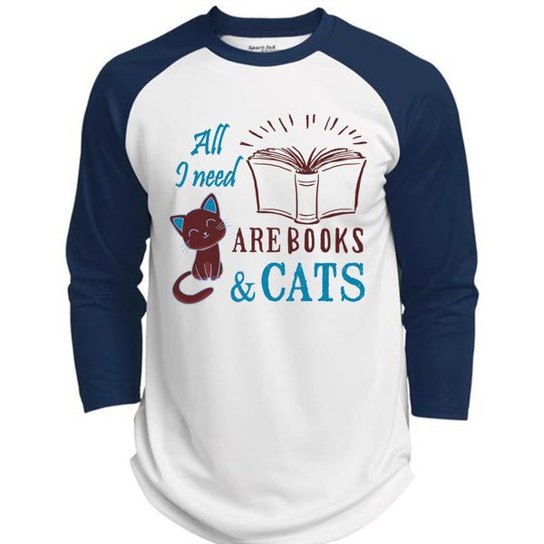 All I Need Are Books And Cats T Shirt, Favorite T Shirt, Relax T Shirt  (Polyester Game Baseball Jersey)