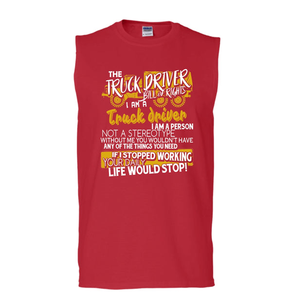 The Truck Driver T Shirt, I'm A Truck Driver Tank Top (Men's Cotton Sleeveless)