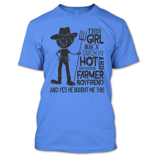 Awesome Farmer Boyfriend T Shirt, Gift Farmer T Shirt
