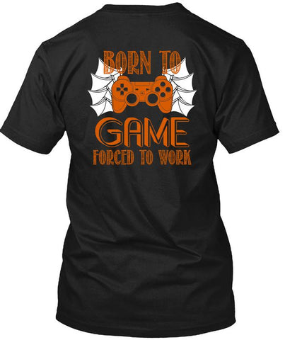 A black t-shirt with the shopify logo