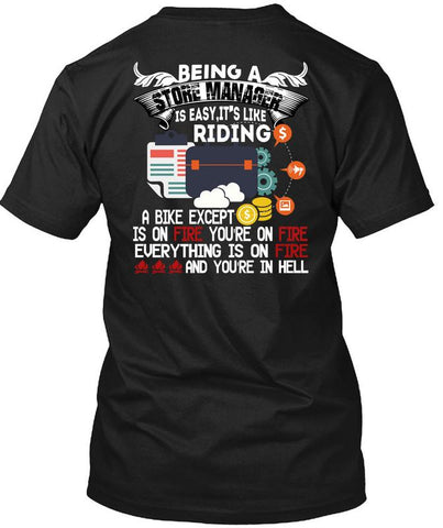 A black t-shirt with the shopify logo