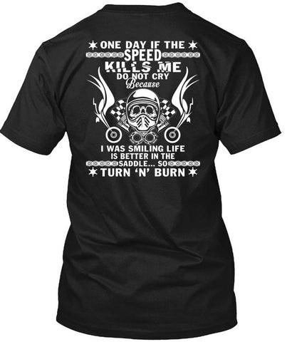A black t-shirt with the shopify logo