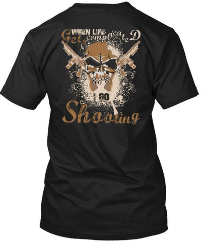 A black t-shirt with the shopify logo