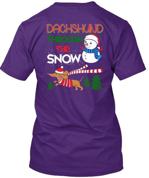 Dachshund Through The Snow T Shirt, I Love Christmas T Shirt