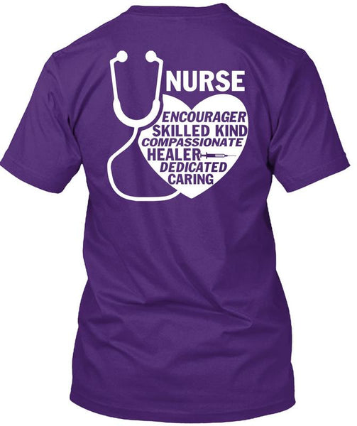 Nurse Encourager Skilled Kind T Shirt, Healer Dedicated Caring T Shirt