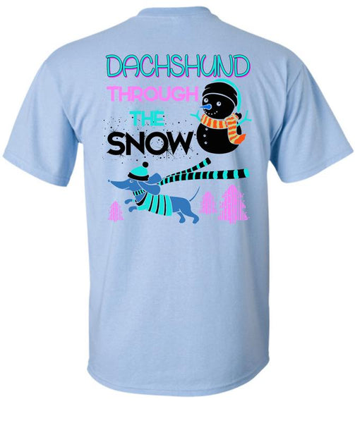 Dachshund Through The Snow T Shirt, This Girl Loves Christmas T Shirt