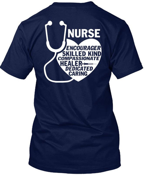 Nurse Encourager Skilled Kind T Shirt, Healer Dedicated Caring T Shirt