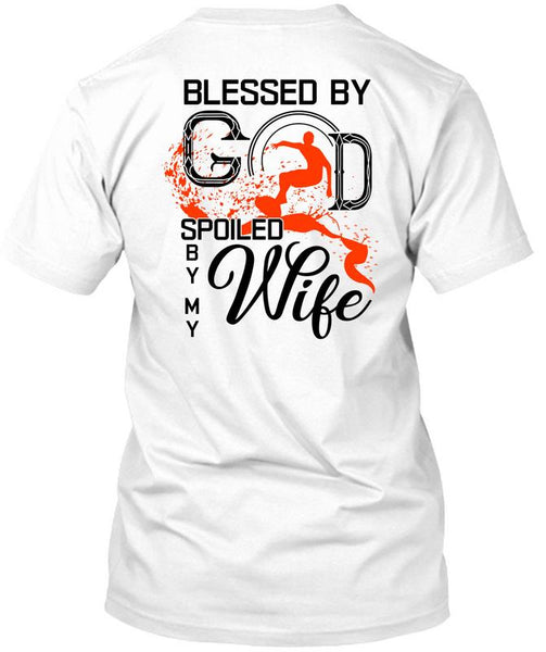 A black t-shirt with the shopify logo