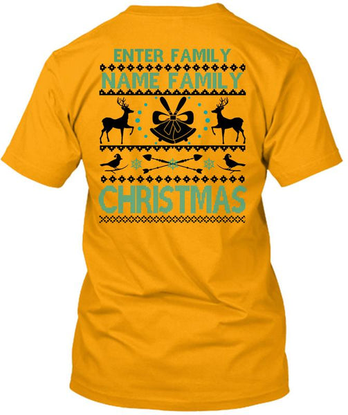 Enter Family Name Family Christmas T Shirt, This Girl Loves Christmas T Shirt