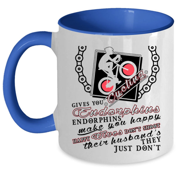 My Husband Coffee Mug, Cycling Accent Mug