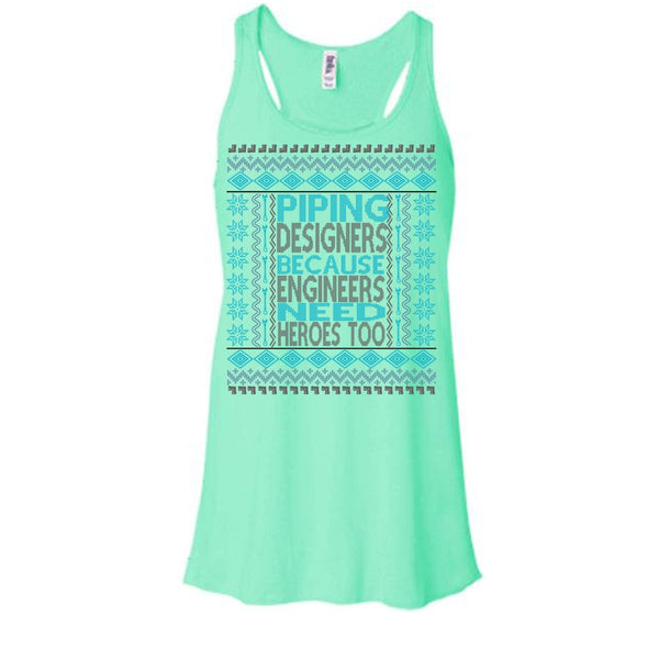 Piping Designers T Shirt, Coolest Merry Christmas Gift Tank Top