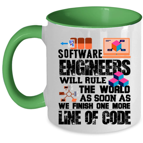 We Finish One More Line Of Code Coffee Mug, Software Engineer Accent Mug