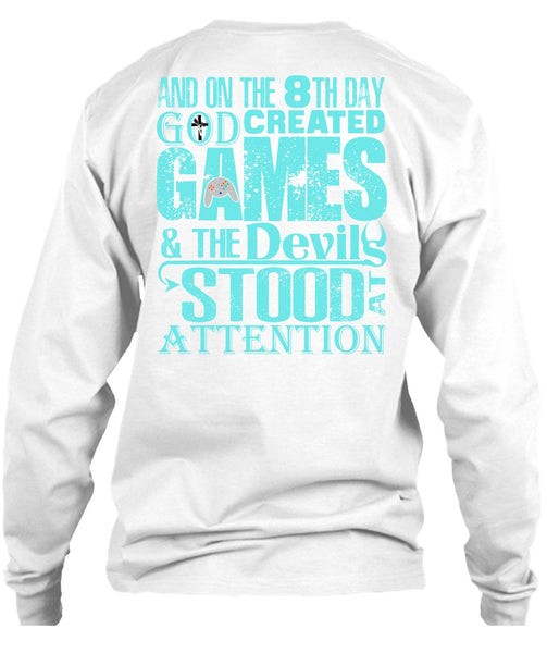 God Created Games T Shirt, I Love Gaming T Shirt