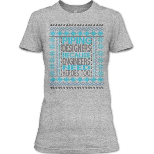 Piping Designers T Shirt, Coolest Merry Christmas Gift T Shirt