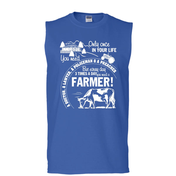 You Need A Farmer T Shirt, Awesome Farmer Tank Top (Men's Cotton Sleeveless)