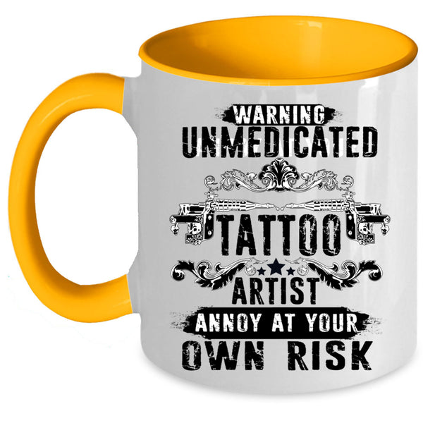 Cool Gift For Artist Coffee Mug, Tattoo Artist Accent Mug