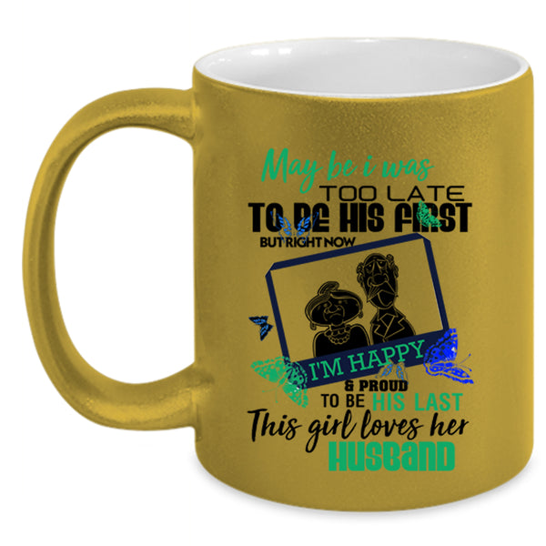 Cute Gift For Wedding Coffee Mug, This Girl Loves Her Husband Accent Mug