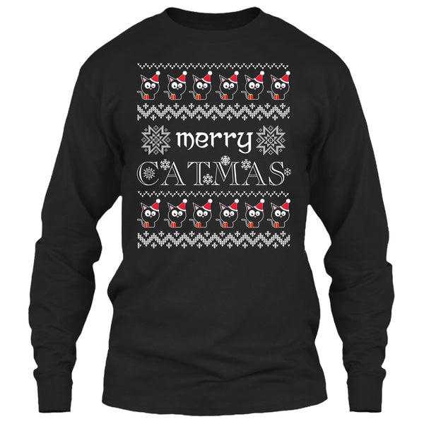 Merry Catmas T Shirt, Coolest Cat Lover T Shirt