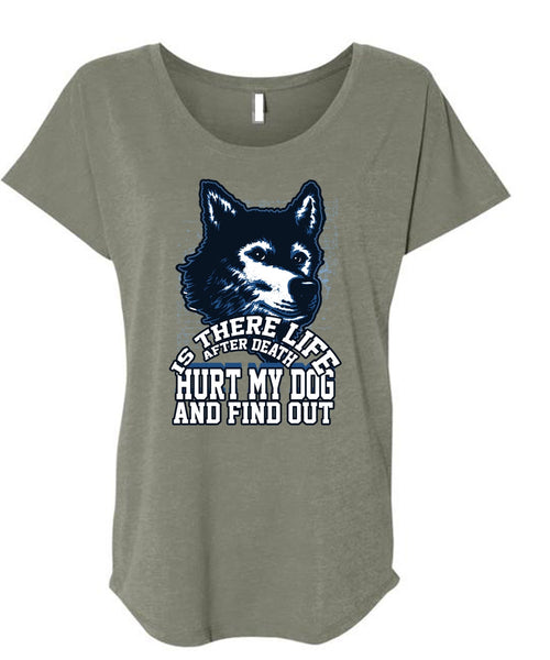 A black t-shirt with the shopify logo