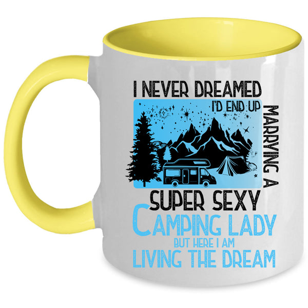 I Love Camping Lady Coffee Mug, I'd End Up Marrying A Camping Lady Accent Mug