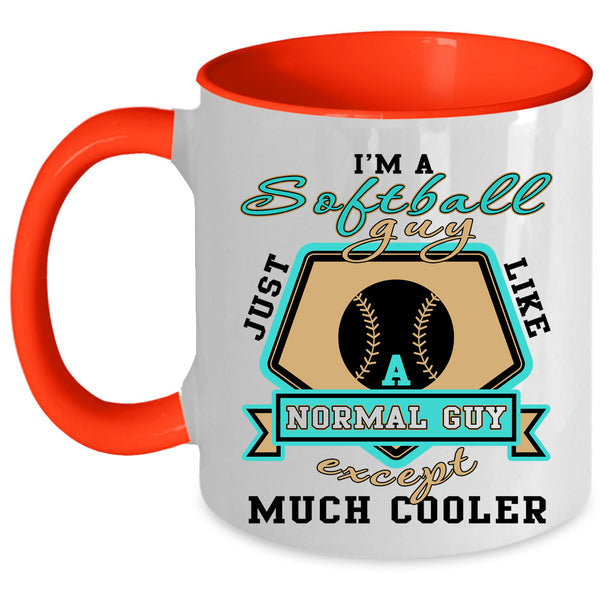 Best Gift For My Son Coffee Mug, I'm A Softball Guy Accent Mug