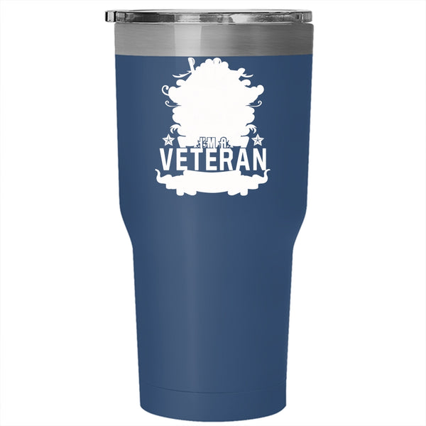I'm A Veteran And A Mom Tumbler 30 oz Stainless Steel, Gift For Veterans Day Travel Mug