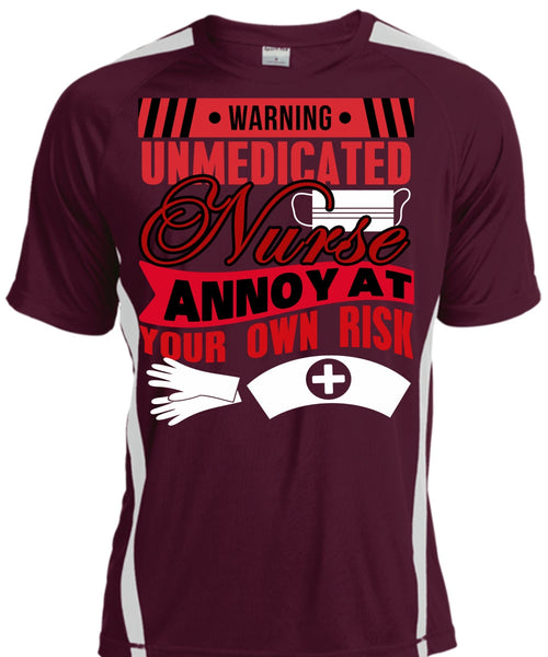 Warning Unmedicated Nurse T Shirt, Being A Nurse T Shirt, Cool Shirt