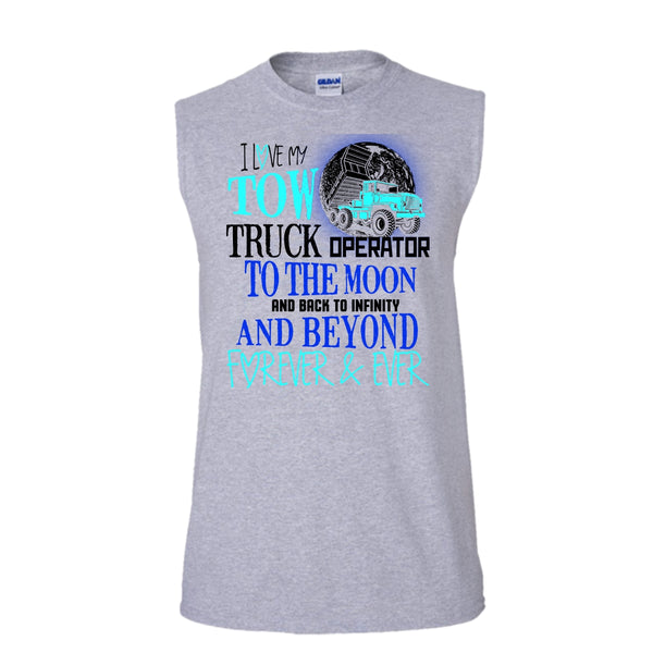 I Love My Tow Truck Operator T Shirt, I'm A Truck Operator Tank Top (Men's Cotton Sleeveless)