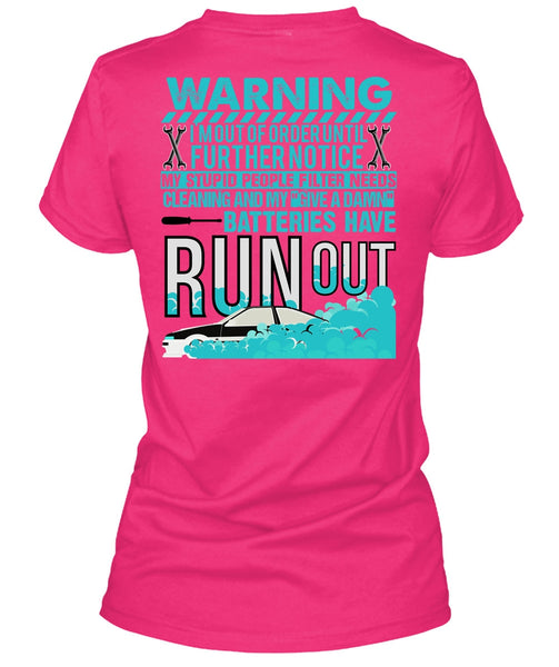 Batteries Have Run Out T Shirt, I Love Mechanic T Shirt