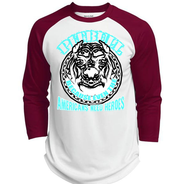 Pit Bull Because Even The Americans T Shirt, I Love Pit Bull T Shirt, Awesome T-Shirts  (Polyester Game Baseball Jersey)