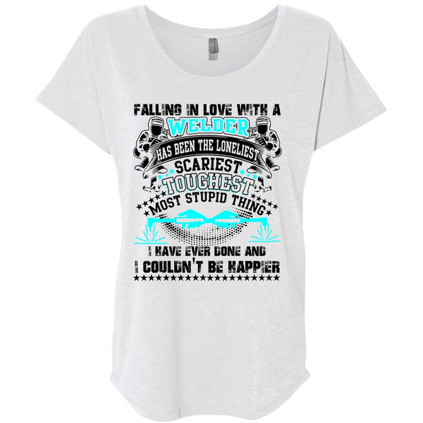 Falling In Love With A Welder T Shirt, I Love Welding T Shirt, Awesome T-Shirts