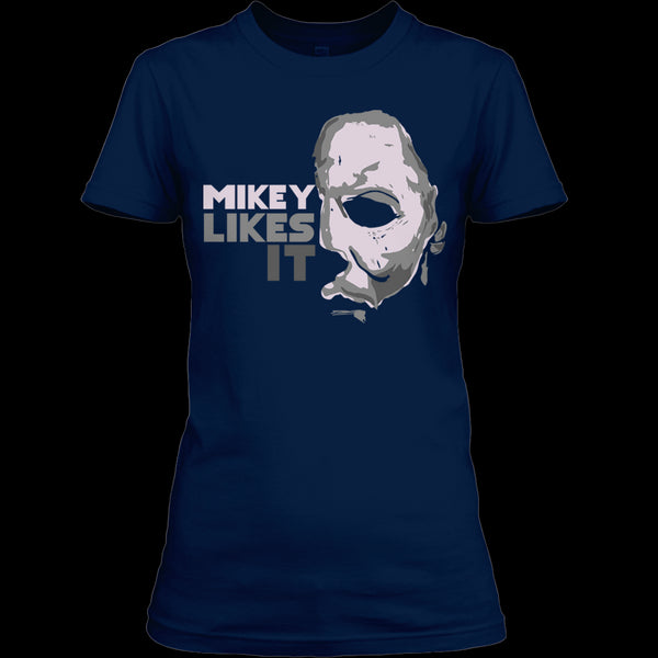 A black t-shirt with the shopify logo