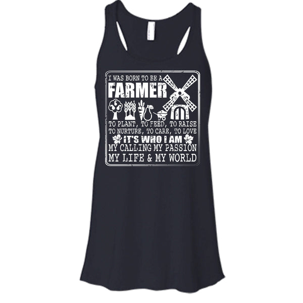 Born To Be A Farmer T Shirt, My Life And My World T Shirt, Cool T Shirt