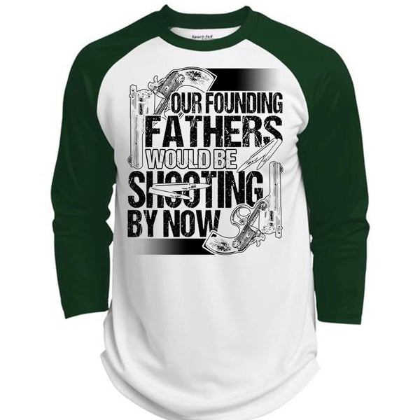 Our Founding Fathers Would Be Shooting T Shirt, I Love Hunting T Shirt, Awesome T-Shirts  (Polyester Game Baseball Jersey)