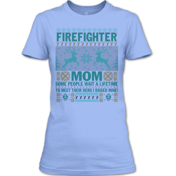 Firefighter Mom T Shirt, Merry Christmas Gift T Shirt