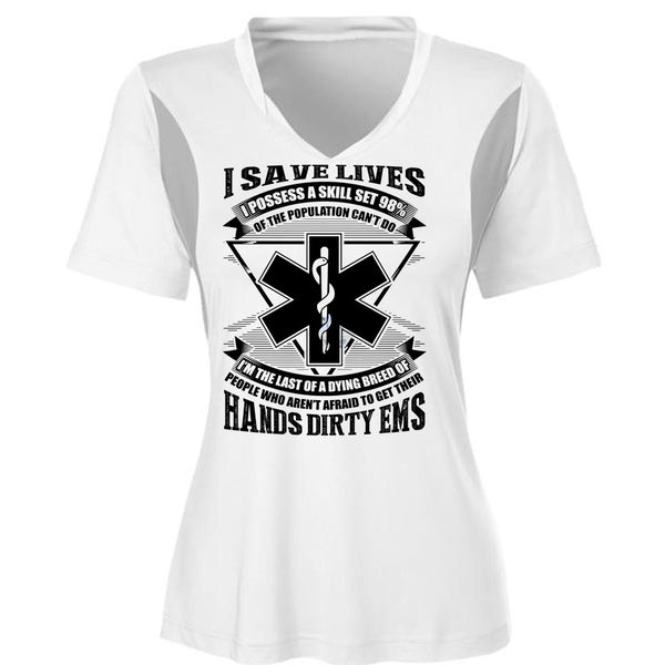 Hands Dirty EMS T Shirt, I Save Lives T Shirt, Awesome T-Shirts