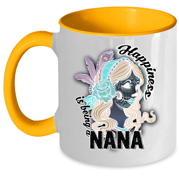 Cool Nana Coffee Mug, Happiness Is Being A Nana Accent Mug