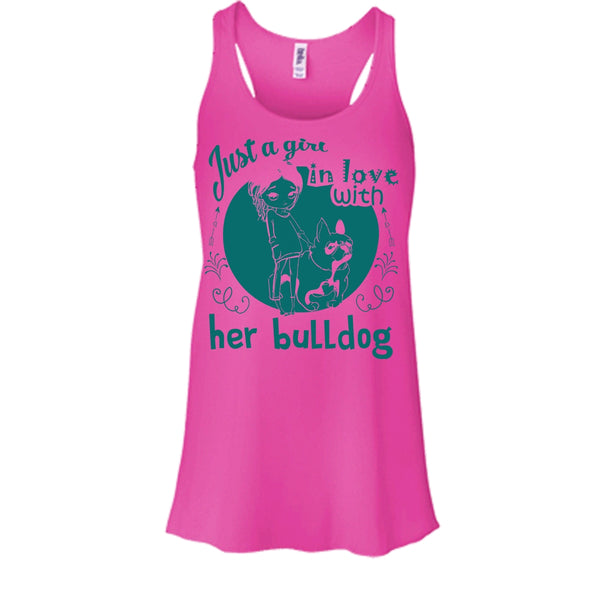 Just A Girl In Love With Her Bulldog Shirt, Cool Bull Dog Shirt