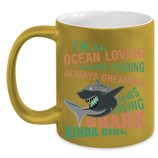 Loving Shark Kinda Coffee Mug, I'm An ocean Loving  Accent Mug