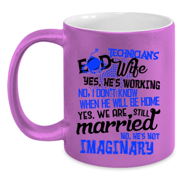 Cool Just Married Coffee Mug, EOD Technician's Wife Accent Mug