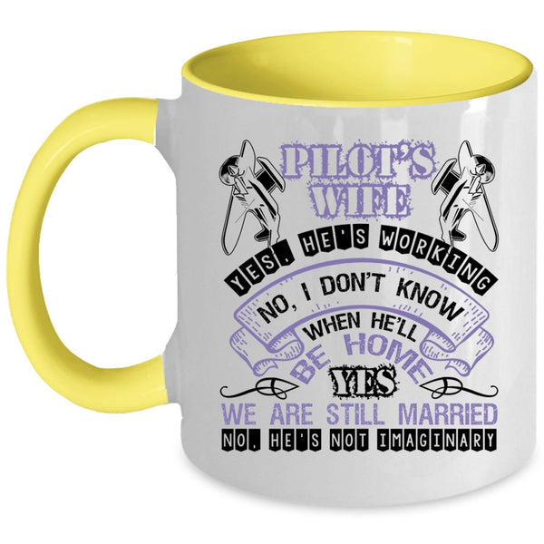Cool Gift For Pilot's Wife Coffee Mug, Pilot's Wife Accent Mug