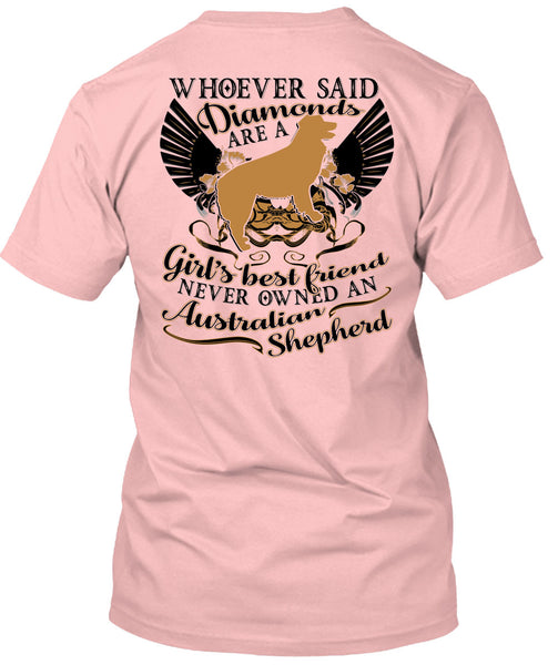Diamonds Are A Girl's Best Friend T Shirt, I Love My Dog T Shirt